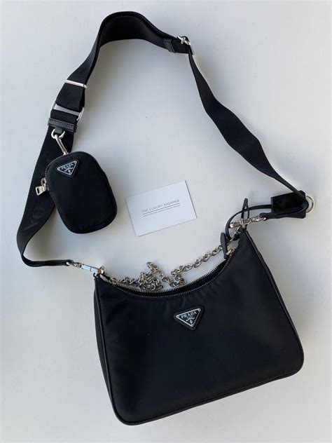 prada black logo crossbody belt bag|Prada crossbody bag sale.